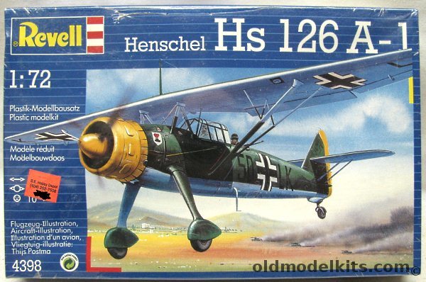 Revell 1/72 Henschel Hs-126 A-1 - Luftwaffe (Choice of Two Aircraft), 4398 plastic model kit